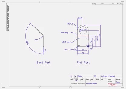 Image of a drawing of a bracket